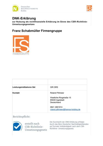 DNK-Erklärung (Nachhaltigkeitsbericht)